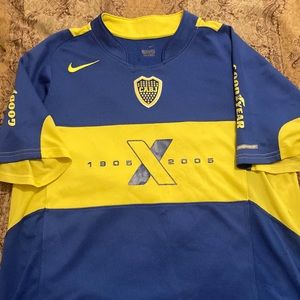 Nike Boca Juniors Argentina Soccer Jersey 100 year anniversary